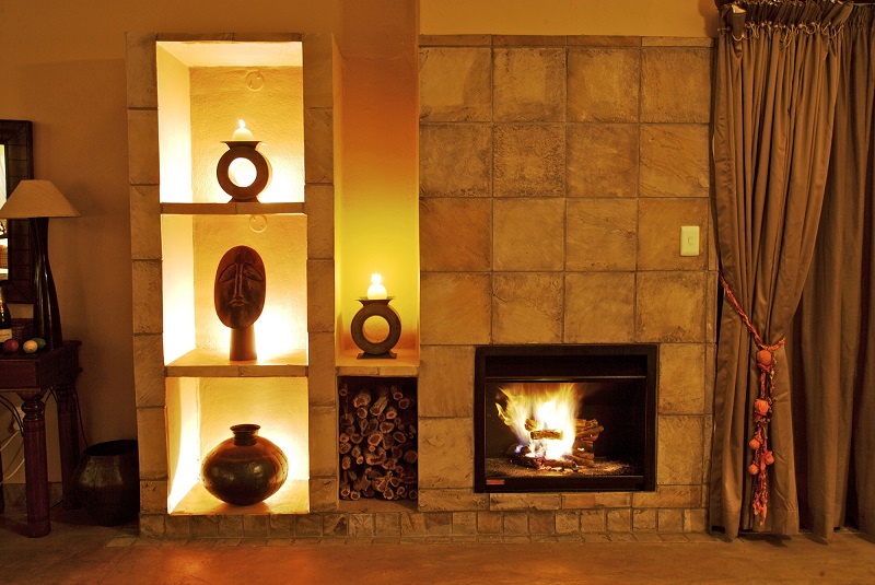 Photo of Elephant Plains Honeymoon Fireplace